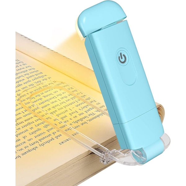 Amber-kirjanvalo, USB-ladattava kirjanvalo lukemiseen, kiinnitettävä kirjanvalo, säädettävä kirkkaus, nukkumisavustusvalo, lämmin valkoinen Rosa