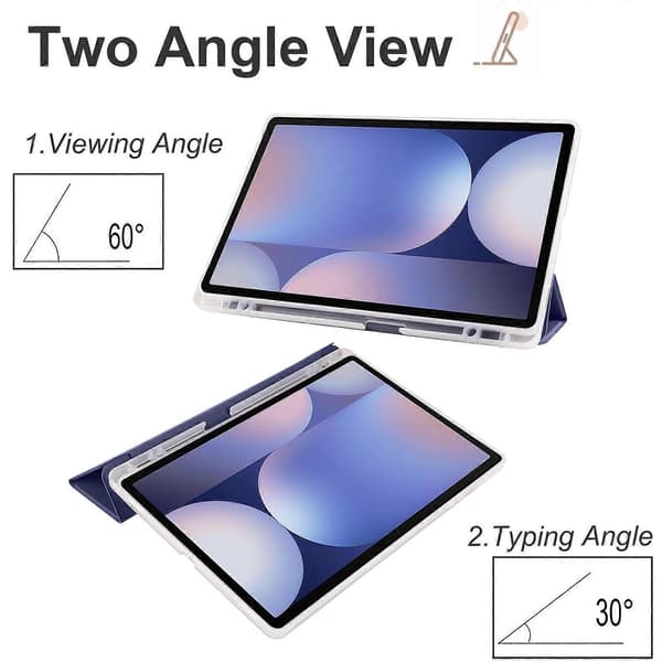 Fodral för Samsung Galaxy Tab S10+ med Pennhållare Tri-Fold Ställ Tablet Skydd Auto Wake/Sleep