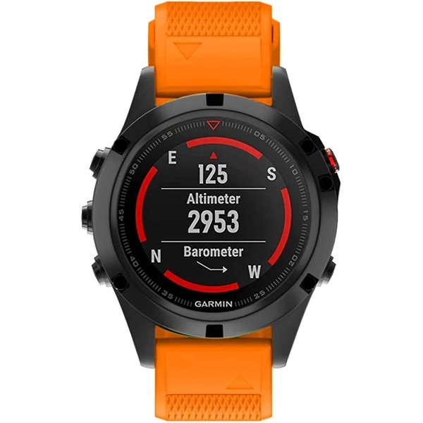 Silikonarmbånd til Fenix 5x 26mm bredde Kompatibel med Fenix 5x/fenix 5x Plus/fenix 6x Pro