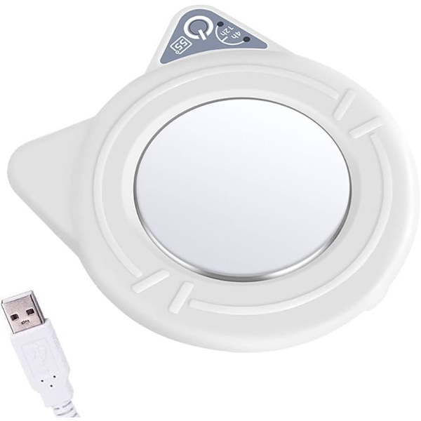 USB-kahvimuki lämmitin, työpöydän sähköinen muki kahvin lämmitin, tee maito kynttilä, juomalämmitin toimistoon kotikäyttöön, 55 astetta