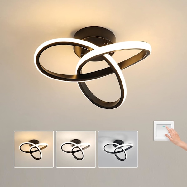 LED-loftslampe, loftslampe, LED-lys, sort