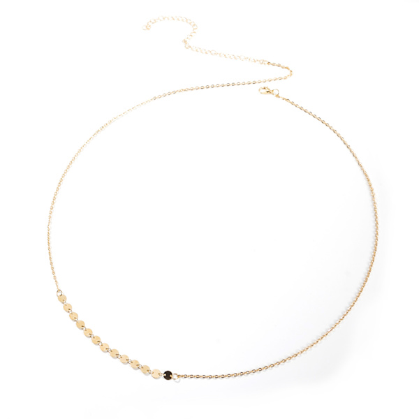 Paljetter magekjede gull sexy bikini strand sele bodykjede minimalistisk midjesmykke for kvinner og jenter