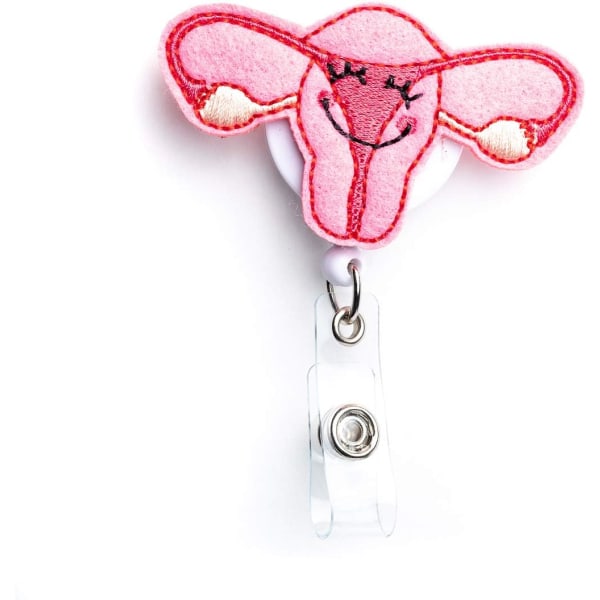 Utfällbar märkeshållare för livmodersjuksköterska - Hållare för vårdnamnsbricka - Hållare för filtmärke för sjuksköterskor, studenter och läkare