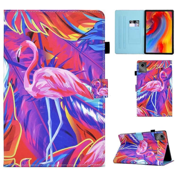 Fodral för Lenovo Tab M11/Xiaoxin Pad 11 2024 Mönstertryck PU Läder Ställ Tablet Skydd