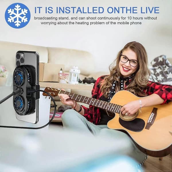 Mobiltelefon radiator, dobbelt halvleder kølechip, egnet til 6 til 8 cm bredde, egnet til live spilscener.