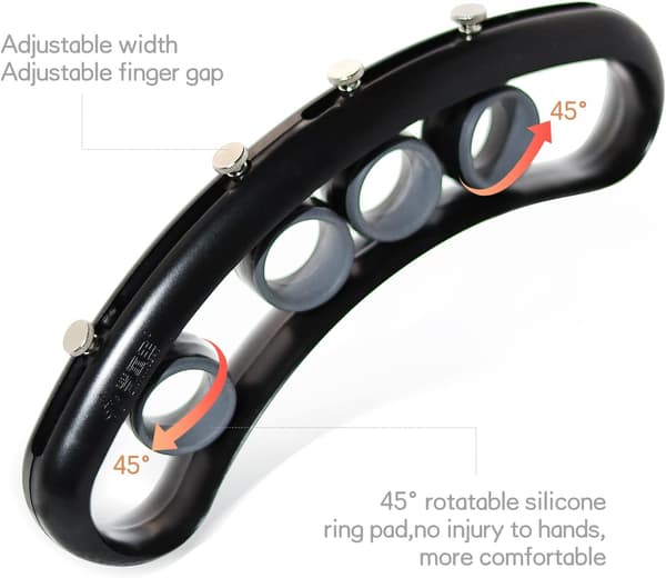 Gitarrfingerhätta Fingerstyrka Skiftnyckel Tränare, Gitarr Bas Piano Fingerhastighetssystem Instrument Tillbehör Rem - Svart