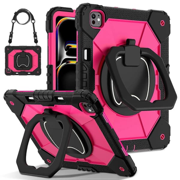 Kickstand-etui til iPad Pro 13 (2024) Silikone+PC Tablet Cover