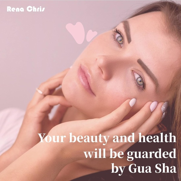 Rose Quartz Gua Sha Ansiktsverktyg, Quartz Gua Sha Stone för SPA-akupunkturterapi Triggerpunktsbehandling, Guasha ansiktsmassageapparat för hudvård