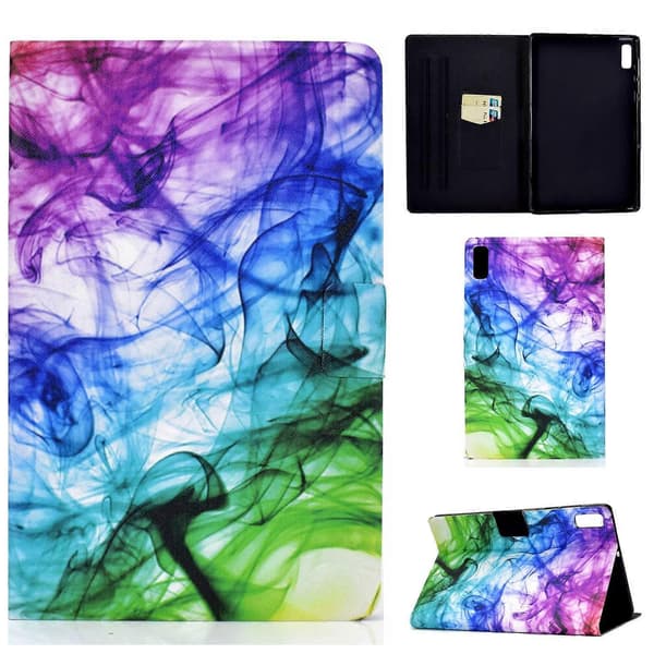 För Lenovo Tab M9 TB-310FU A3 Mönstertryck Ställfodral PU Läder Kortplats Tablet Skydd