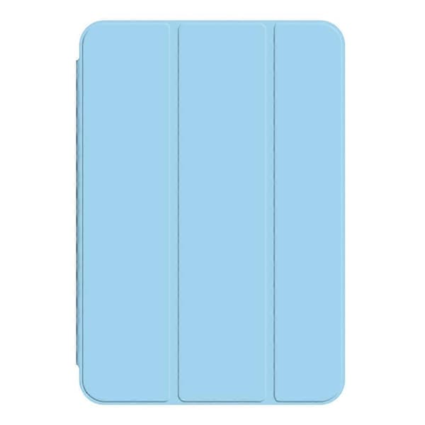 Etui for iPad mini (2024) Magnetisk Feste PU-Lær Tri-fold Stativ Støtsikkert Deksel - Babyblå