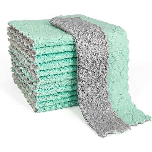 Diskhanddukar för kök - 12-pack superabsorberande rengöringsdukar