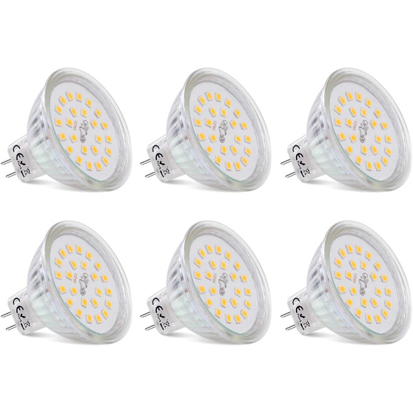 MR16 LED-spotpære GU5.3-sokkel, varm hvid 2700K, 3,8W svarende til 40W halogen, LED-spotpære GU5.3 12V ikke-dæmpbar 430 lumen