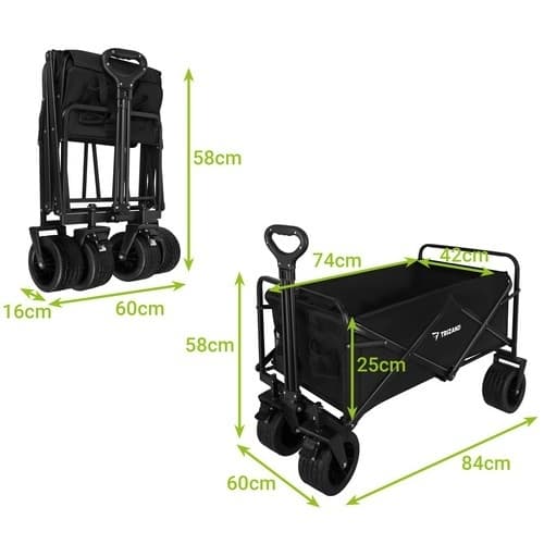 Sammenleggbar transportvogn / tralle - Maks 100 kg