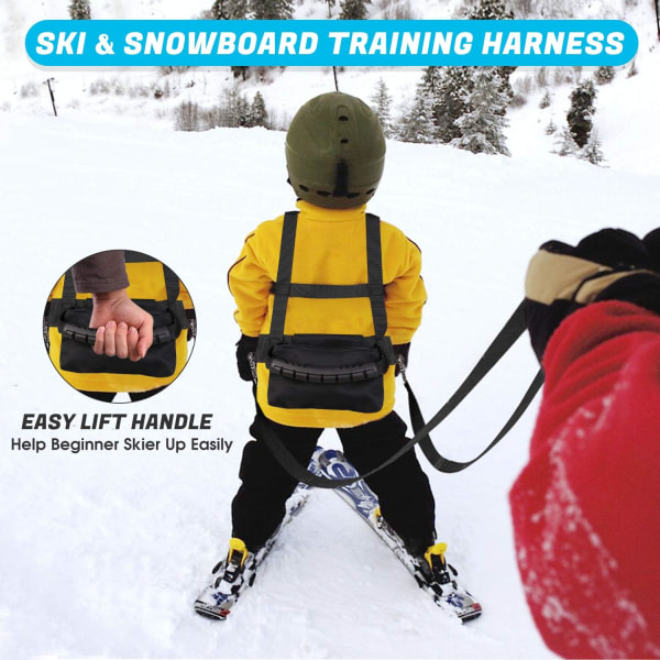 Skid- och snowboardträningssele, tränare för skidsele för toddler med avtagbara remmar