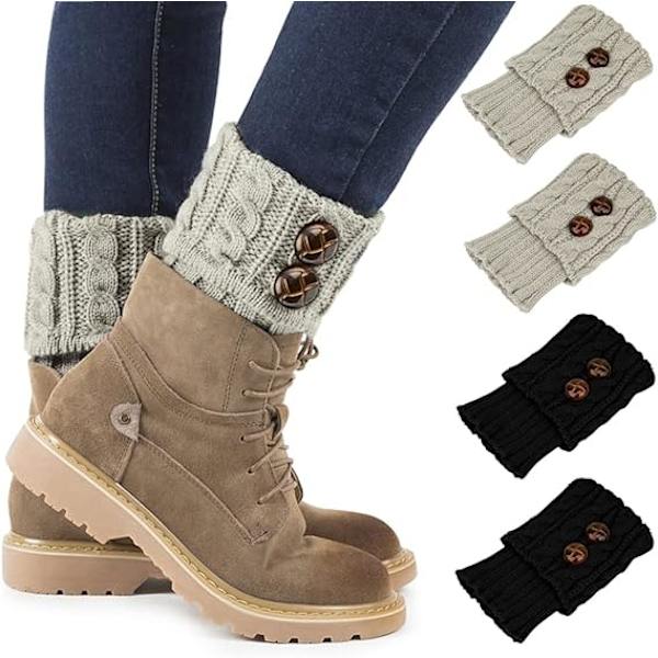 Leg Warmers for Women Long Crochet Knitted Boot Cuffs Warm Comfy