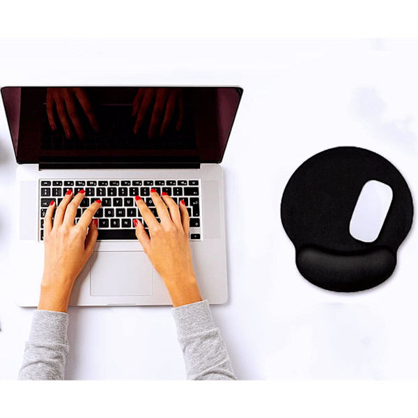 Ergonomisk minneskumspelmusmatta med handledsstöd, lämplig för kontor, datorer, bärbara datorer, hem och spel.