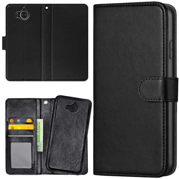Huawei Y6 (2017) - Lompakkokotelo/Kotelo Musta