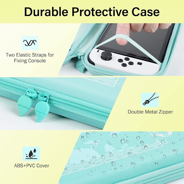 Kantolaukku Nintendo Switchille ja uudelle Switch OLED -konsolille, suojakassi Animal Crossingille