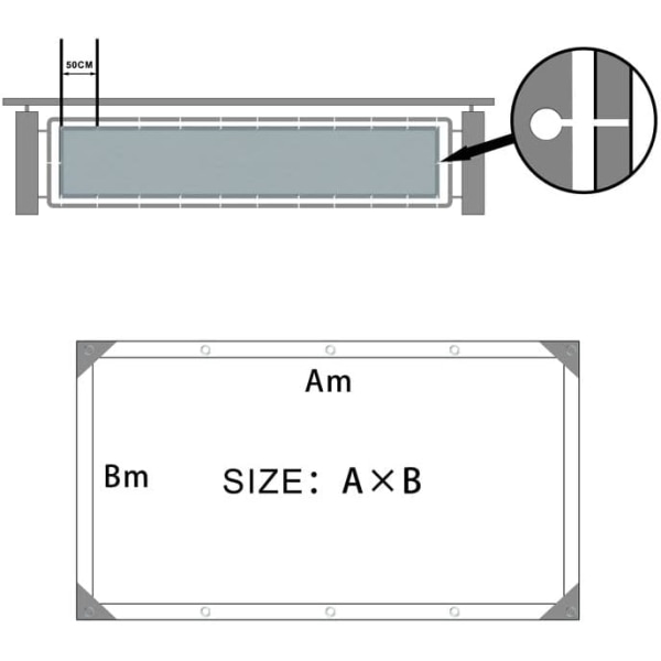 Balkong Sekretess Sichtschutz (HDPE) 0,9 x 6m för Utomhusträdgård med Balkong, Grå