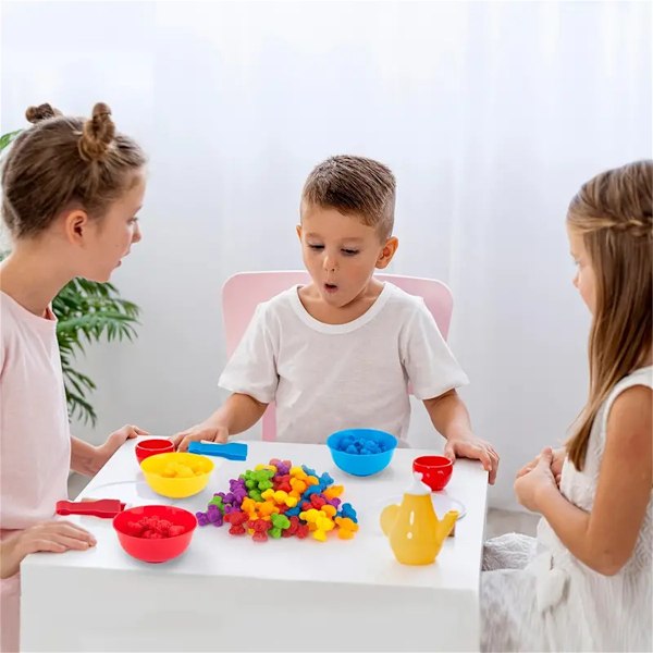 Montessori-pelit 3 4 5-vuotiaille, Montessori-opetuslelu väriyhdistelmä, lelut pinoaminen matemaattiset taidot ja lasten lahja luokittelu Set 3