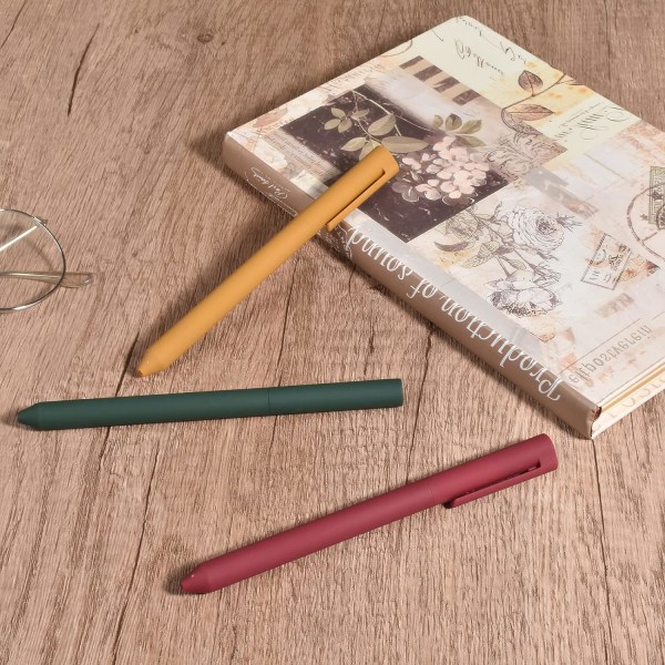 6st färgade gelpennor, 6 olika unika vintage , fin punkt 0,5 mm mjuk skrift för skoljournalföring Anteckningspapper