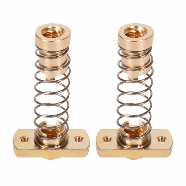 2 stk. CR10 Z-akse T8 Anti-tilbageslag Messing Fjedernødder til Eliminering af Tilbageslag til Ender 3 Ender 3s Ender Printer Opgradering, 8mm