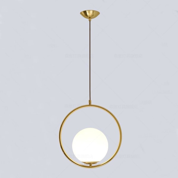 Modernt mode hänglampa Järnglas LED hänglampa Glaskula med gyllene metall (guld)