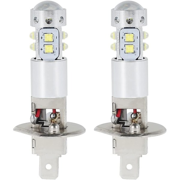 2PCS H1 LED-strålkastarlampor Super Bright 6000K Vita LED-dimljuslampor Strålkastare
