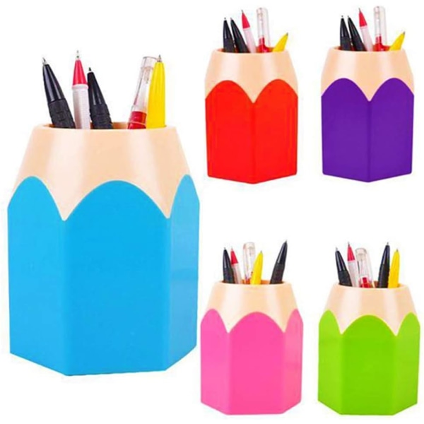Pennhållare Brevpapper Skrivbord Förvaringslåda (5 st), kan placera pennor och pennor Makeup Penseltillverkning Vas Skolkontorstillbehör