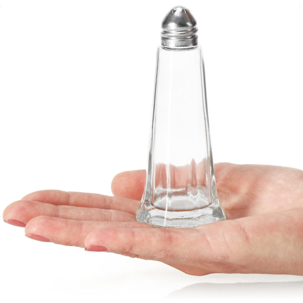 4-delt krydderirystelsessæt, salt- og peberkværne i glas med metal låg, krydderidispenser, shaker til madlavning og køkkenudstyr