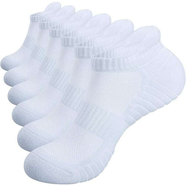 10 Par Herr & Dam Strumpor Andningsbara Sportstrumpor Bomulls Running Kortstrumpor White