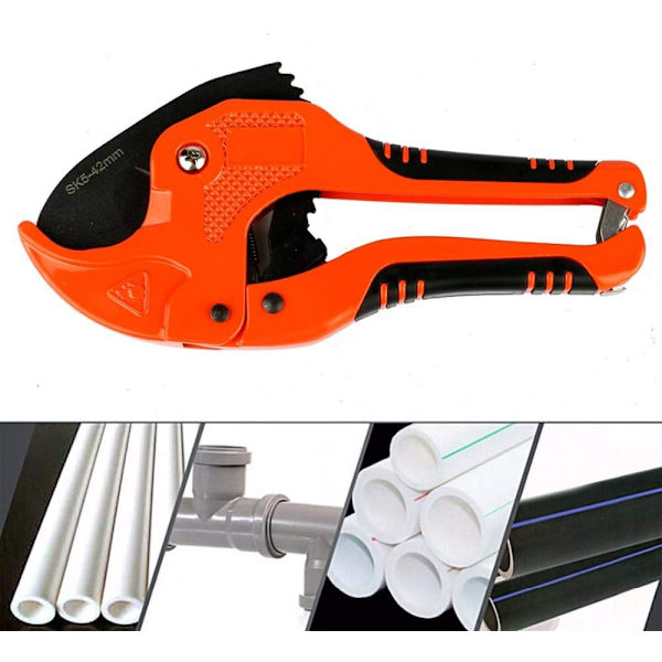 Heavy Duty PPR/PE/PVC Plastskærer - 42mm Plastskærer, Ratchet PVC-rørskærer