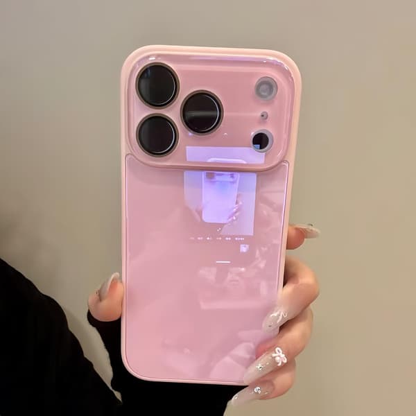 til iPhone 17 Pro Luksus Enkelt Hærdet Glas Cover-Pink Pink iPhone17 Pro