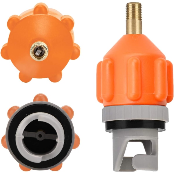 Universal ventiladapter, SUP-pumpadapter för båtar, stand-up paddleboards, kajaker. 1 st, orange