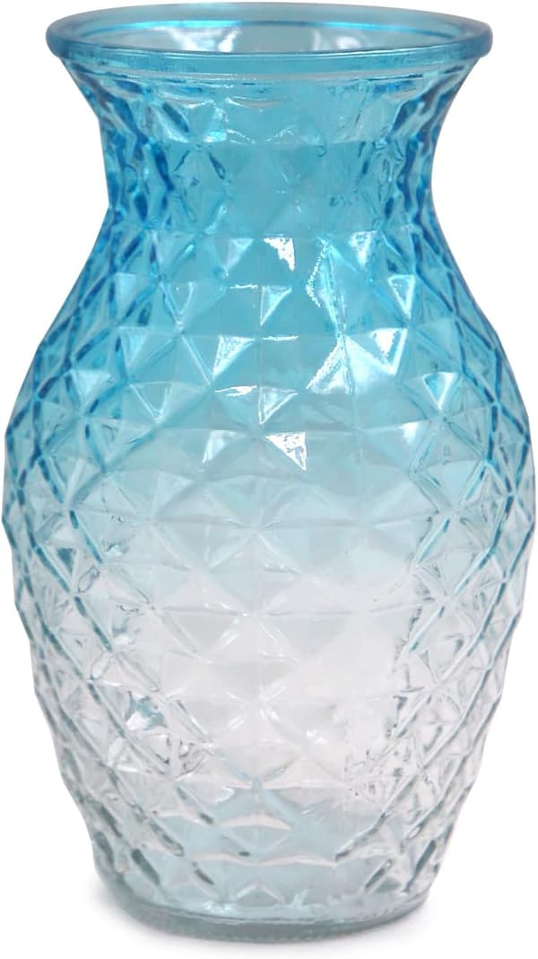 Glasmidja Blomvas, Gallerdesign Modern Stil Blå Klar | för Hem Vardagsrum Bordsdekoration Blue