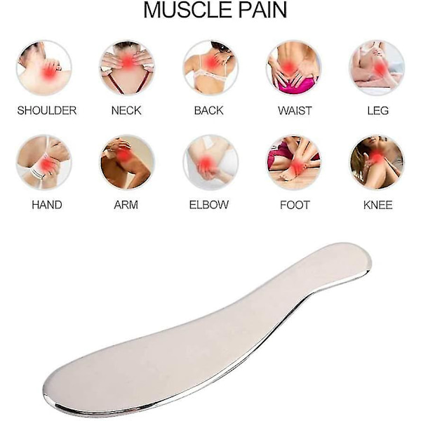Gua Sha Værktøj - Akupunktur Massageskraber i Rustfrit Stål