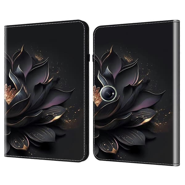 Fodral för OnePlus Pad 2/Pad Pro med mönstertryckt läder och kortfack - Blomma