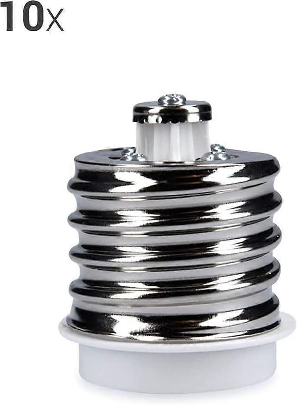 10x Sovitin - 10x E40 - E27 -sovitin - E27-kantainen lampunpidinadapteri halogeeni-LED-lampulle