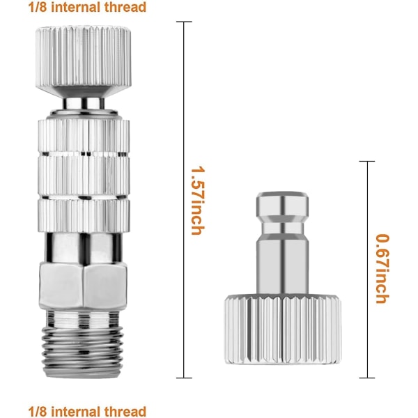 Airbrush Hurtigkobling Adapter med 5 Han-fittings, 1/8 MF