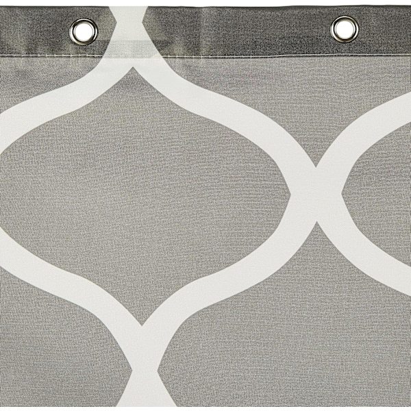 Dusjforheng i stoff - 72 x 72 tommer, for baderom 72''x72'' Dark Gray Moroccan
