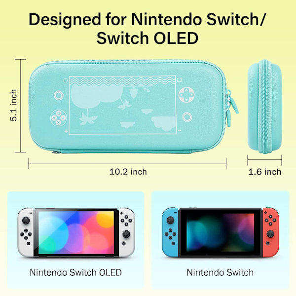 Bæreveske til Nintendo Switch og New Switch OLED-konsoll, beskyttelsesveske for Animal Crossing