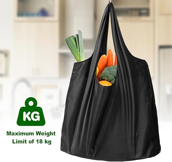Pieces Vikbara Shoppingväskor, 53*38+26 cm Stora, Återanvändbara, Högvolymsväskor, Miljövänliga, Vattentäta, Tvättbara, Hållbara
