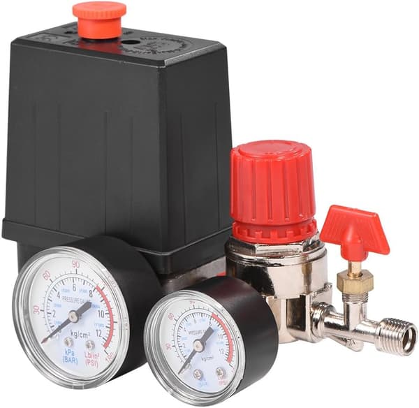 Luftkompressor trykkbryter trykkventilbryter luftkompressor med regulatorer måler (plast trykkmåler)