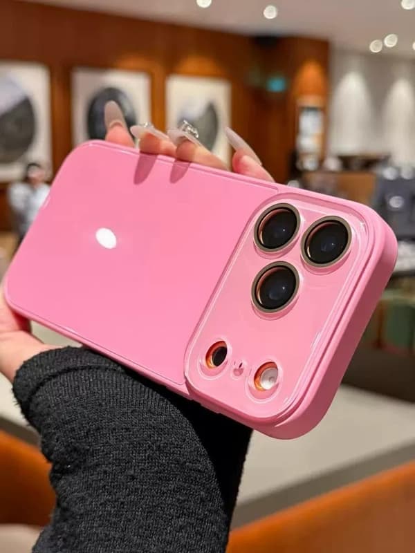 til iPhone 18 Pro Luksus Enkelt Hærdet Glas Cover - Rosarød Rose Red iPhone18 Pro