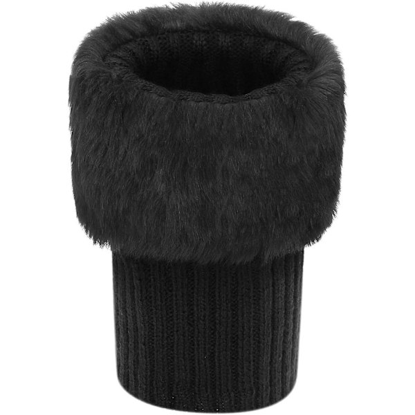 Kvinners jenter Faux Fur Boot Cuff Socks - Strikkede leggvarmere