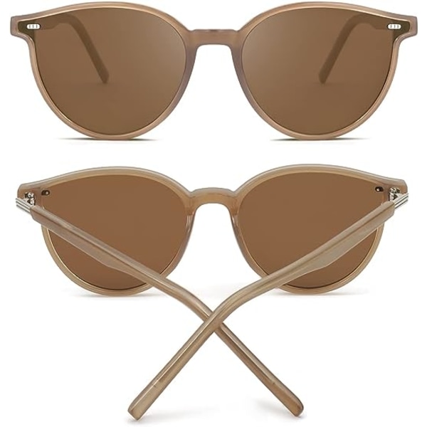 Retro runda solglasögon för män och kvinnor polariserade UV400 skydd klassiska retro svarta solglasögon solglasögon