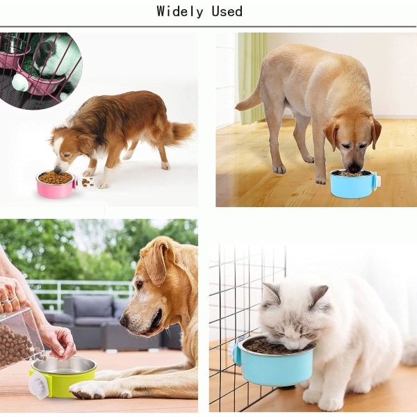 2-i-1 avtagbar hundskål för hundmatare och vattenskål