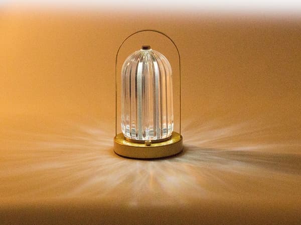 LED Krystalllampe / Bordlampe / Nattlampe - 3 Lysmoduser