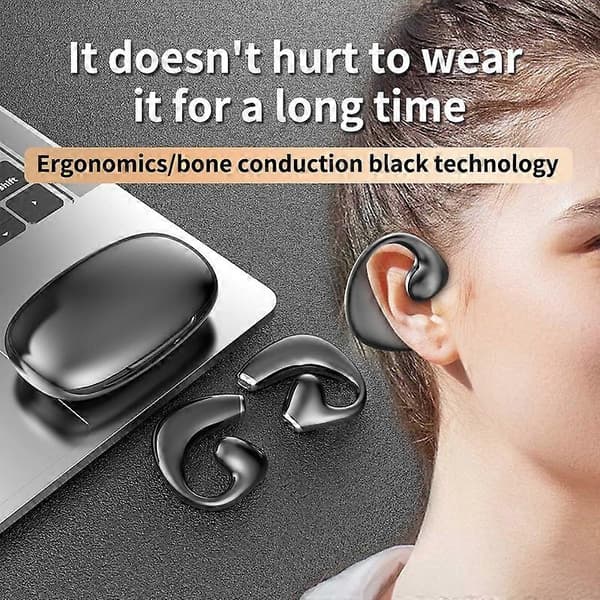 Typ A JR02 Bluetooth Headset Trådlösa Hörlurar med Digital Display Laddningsfodral
