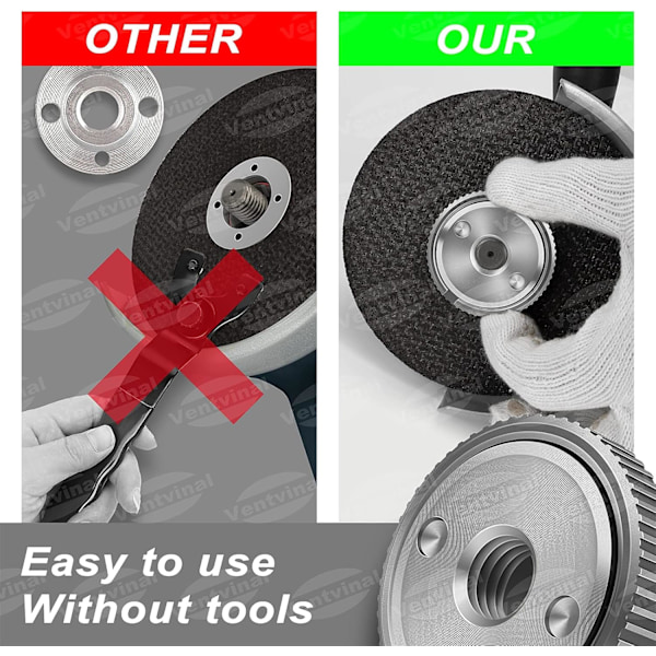 Hurtigutløsermutter SDS Clic M14, for alle vinkelslipere AEG, Black & Decker, Dewalt, Flex, Hitachi, Metabo, Makita etc. (1x spennmutter)